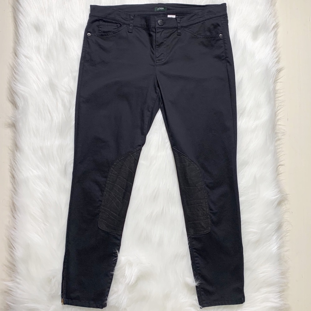 SOLD-J. Crew Riding Pants Leather & Zippered Black - Picture 2 of 8